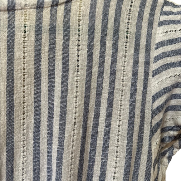 Rails Tara flutter sleeve pullover blue and white striped dress size medium - Picture 9 of 13